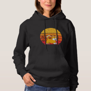Corgi Dog Vintage Retro Sunset Pembroke Welsh Corg Hoodie
