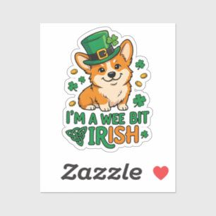 Corgi Dog "Wee Bit Irish" Funny St. Patrick's Day