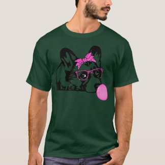 Corgi dog with with bubble gum bandanna glasses T-Shirt