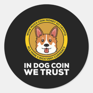 Corgi Dogecoin - Blockchain Cryptocurrency Classic Round Sticker