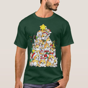Corgi Dogs Christmas Tree Merry Corgmas Xmas Pet P T-Shirt