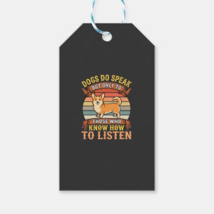 Corgi Dogs Do Speak Vintage Quote Gift Tags