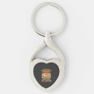 Corgi Dogs Do Speak Vintage Quote Key Ring