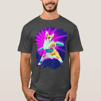 Corgi Doing Karate Kick Black Belt Martial Arts Do T-Shirt