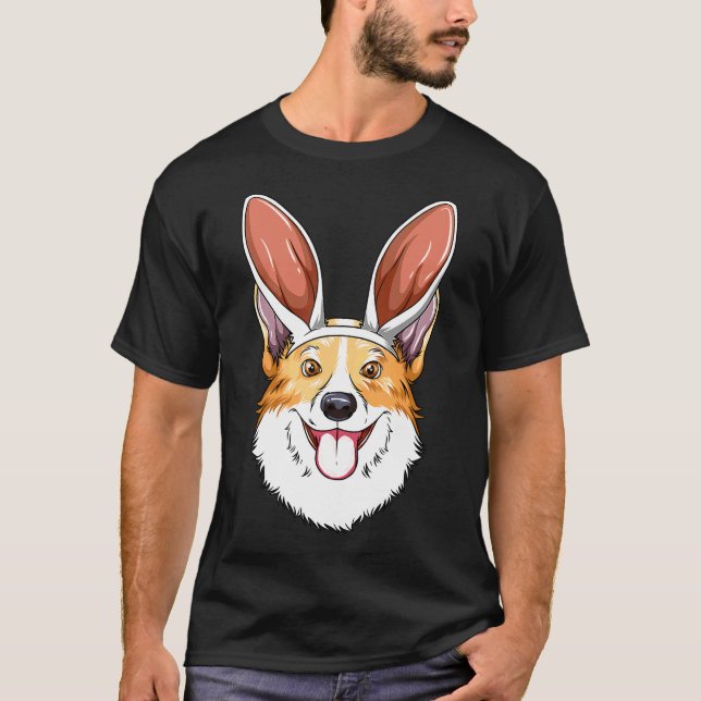Corgi Easter Bunny Ears Corgi   T-Shirt (Front)