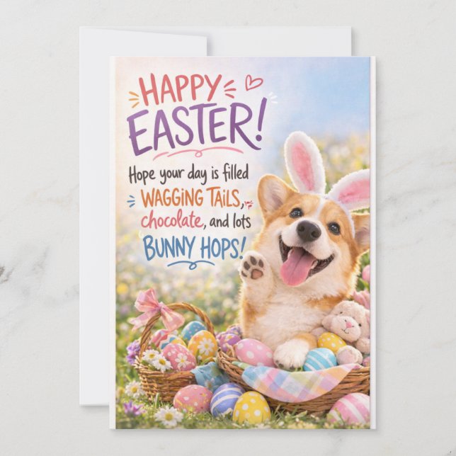 Corgi Easter Card (Front)