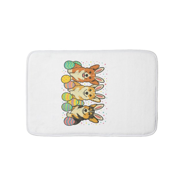 Corgi Easter T-Shirt_1 Bath Mat (Front)