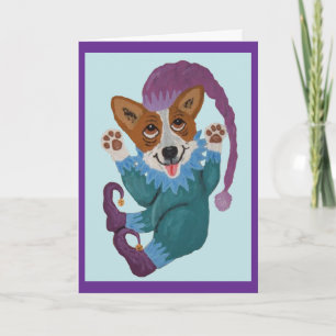 Corgi elf card
