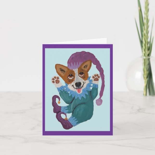 Corgi elf invitation (Front)