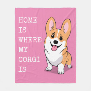 Corgi Fleece Blanket