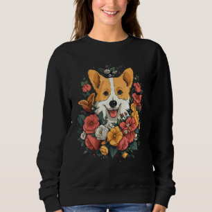 Corgi Flower Bouquet T Shirt