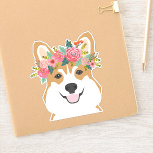 Corgi Flower Crown vinyl