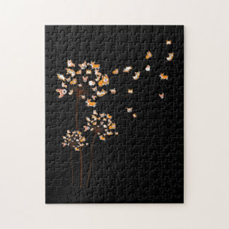 Corgi Flower Fly Dandelion Cute Dog Lover Jigsaw Puzzle