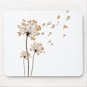 Corgi Flower Fly Dandelion Shirt Cute Dog Lover Mouse Pad