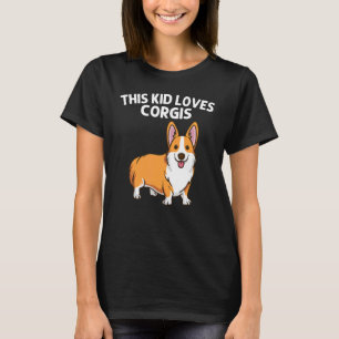Corgi For Kids Boys Welsh Corgi Dog Animal T-Shirt