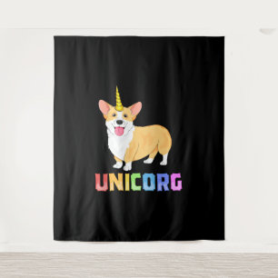 Corgi for Kids Girls Unicorg Unicorn Corgicorn Dog Tapestry