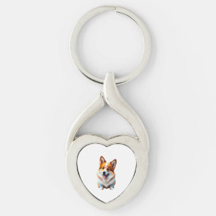 Corgi funny dog cute animal puppy pet style key ring