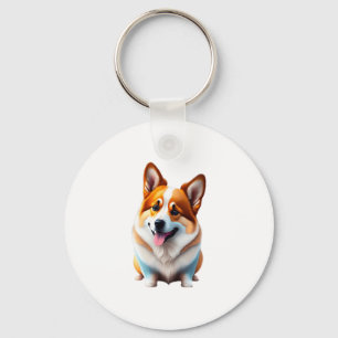 Corgi funny dog cute animal puppy pet style key ring