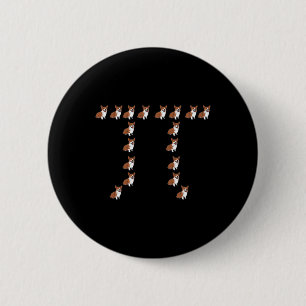 Corgi - Funny Dog Lover Pi Day Math Geek Gifts 6 Cm Round Badge