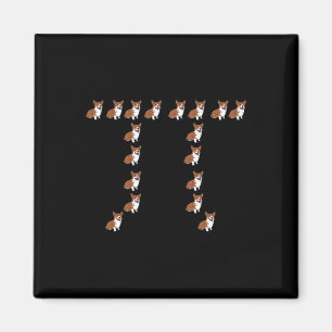 Corgi - Funny Dog Lover Pi Day Math Geek Gifts  Magnet