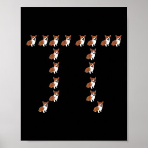 Corgi - Funny Dog Lover Pi Day Math Geek Gifts Poster