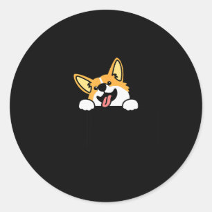 Corgi Funny Elements Of Hapness Corgi Dog Lover  Classic Round Sticker