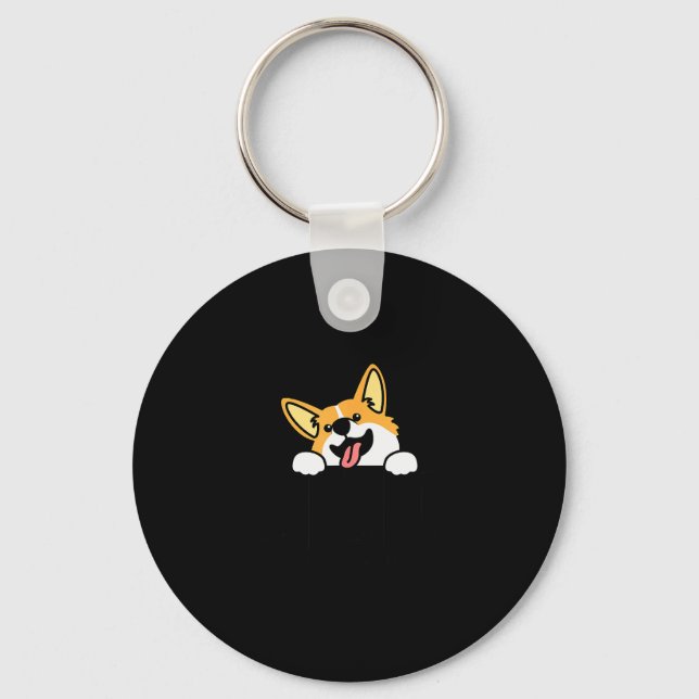 Corgi Funny Elements Of Hapness Corgi Dog Lover  Key Ring (Front)