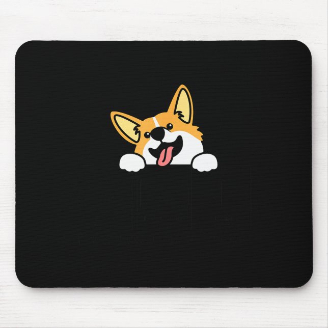 Corgi Funny Elements Of Hapness Corgi Dog Lover  Mouse Pad (Front)