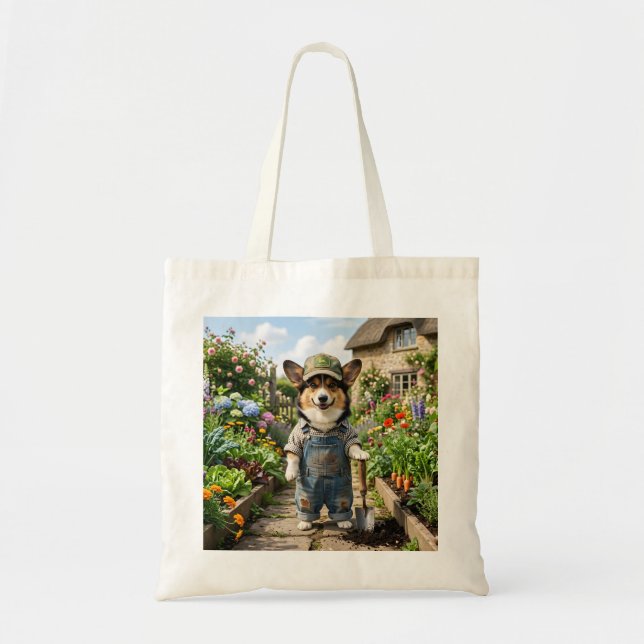 Corgi Gardener Tote Bag (Front)