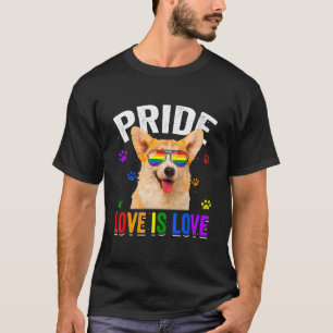 Corgi Gay Pride Lgbt Rainbow Flag Dog T-Shirt