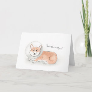Corgi get well soon card