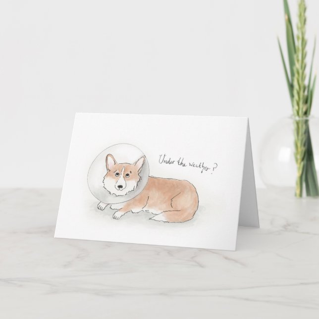 Corgi get well soon card (Front)