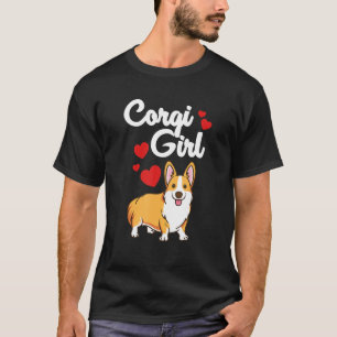 Corgi Girl Women Cool Pembroke Welsh Corgi Dog T-Shirt