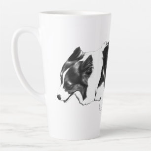 Corgi glide through frosty light latte mug