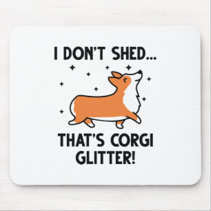 Corgi Glitter Mouse Pad
