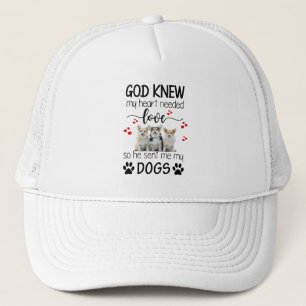 Corgi God Knew My Heart Needed Love Corgi Lovers Trucker Hat