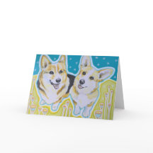 Corgi Greeting Card, envelopes included