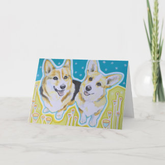 Corgi Greeting Card, envelopes included Card