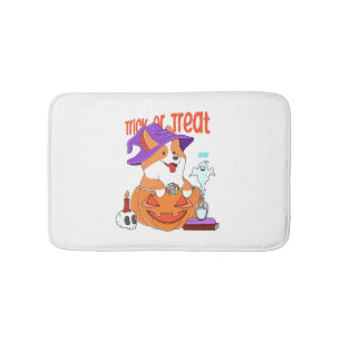 Corgi Halloween Bath Mat