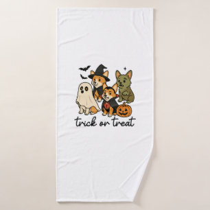 corgi halloween costume  bath towel