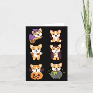 Corgi Halloween Costume Dogs Halloween Card