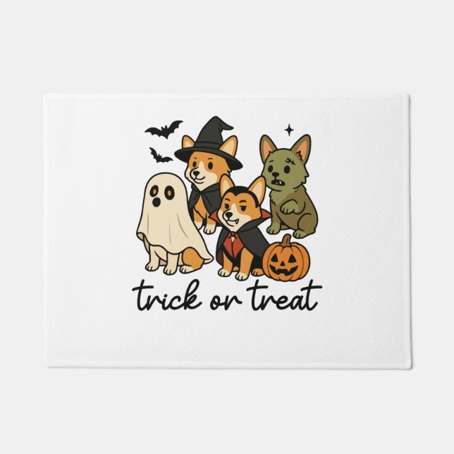 corgi halloween costume  doormat (Front)