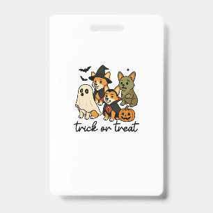 corgi halloween costume ID badge