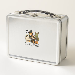 corgi halloween costume metal lunch box