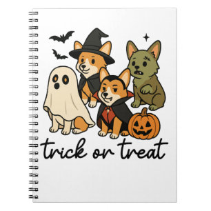 corgi halloween costume notebook