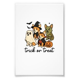 corgi halloween costume photo print