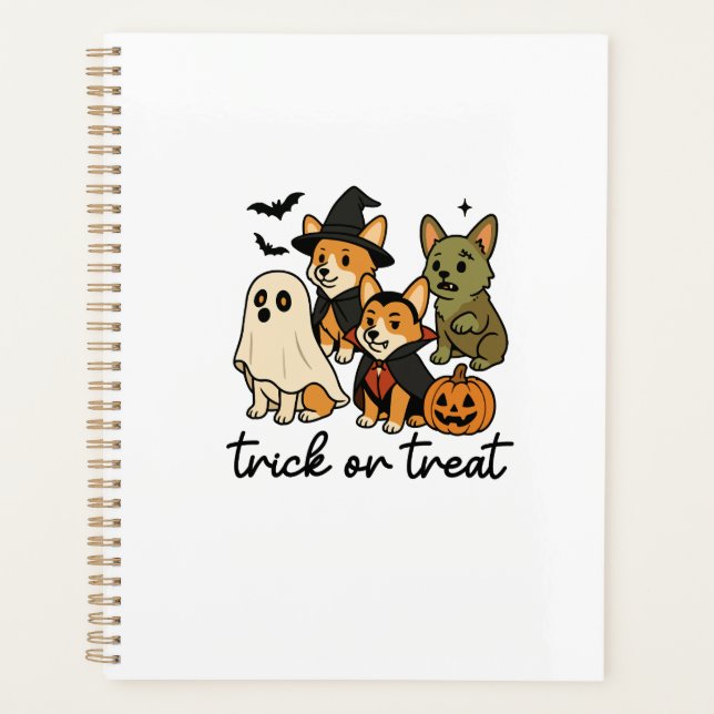 corgi halloween costume  planner (Front)