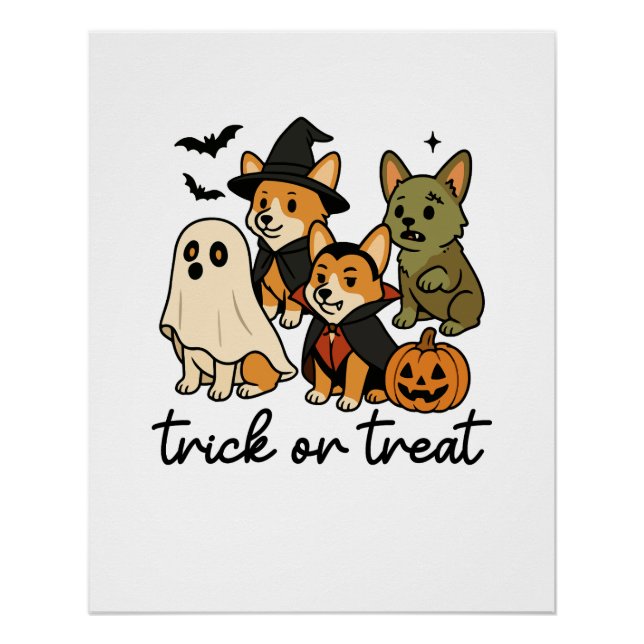 corgi halloween costume  poster (Front)