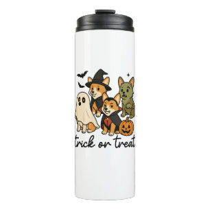 corgi halloween costume thermal tumbler