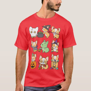 Corgi Halloween Costume Welsh Corgi Dog Happy Howl T-Shirt